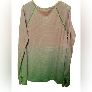 BCG green and black strip ombré running shirt